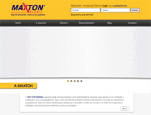 Tablet Screenshot of maxtonbrasil.com.br